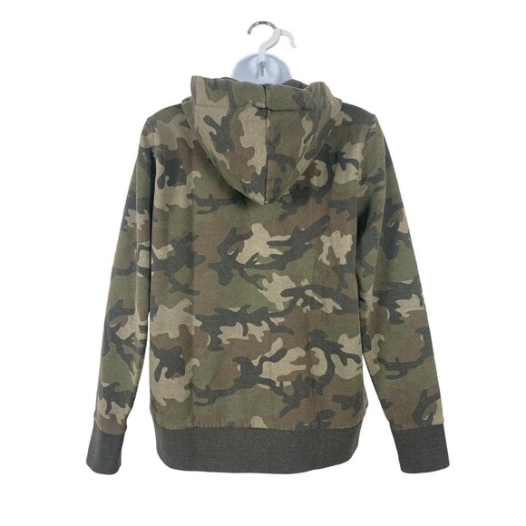 Time & Tru Womens Camouflage Full Zip Hoodie Sweater Size Small - Picture 3 of 8